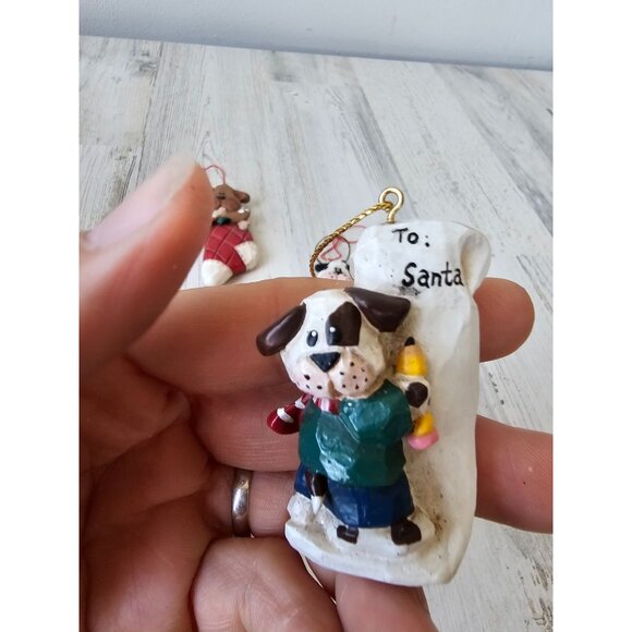 Vintage Eddie walker dog Angel ornament stocking bulldog good dog puppy Xmas tre - Picture 4 of 9